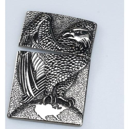 USA Eagle Standing On The Earth DIY Metal Badge For ZP Kerosene Oil Lighter Grind Wheel Lighter Decor Accessory Metal Badge