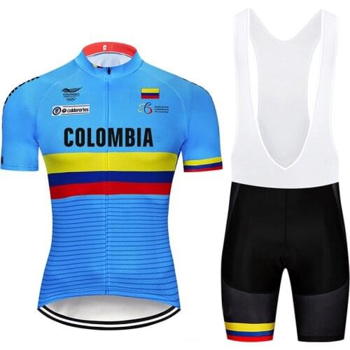 Colombia 2021 Men Cycling Clothing Summer Cycling Jersey Set MTB Bicicleta Bike Wear Clothes Ropa Ciclismo Hombre Triathlon Suit