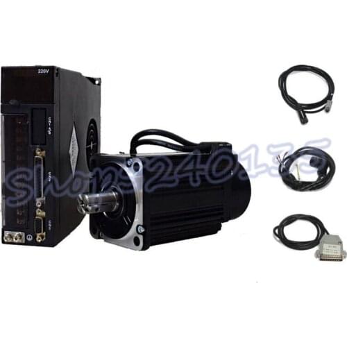 750W 90ST-M02430 Servo Motor Drive Kits NEMA32 220V 2.4Nm 3000r/min Modbus RS485/RS232 Replace Panasonic Fuji Delta for CNC