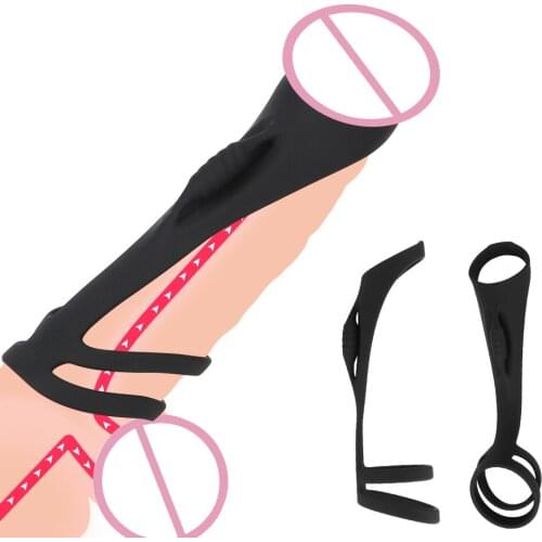 OLO Cock Ring Penis Ring Penis Enlargement Third Ring Silicone Reusable Delay Ejaculation Sex Toys for Men