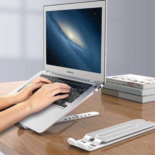 Laptop Stand Adjustable Foldable Support Base Notebook Stand For Macbook Non-Slip Silicone Hollow Bottom Heat Dissipation Holder