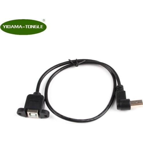 Right Angle USB Type B male to USB B female Printer Panel Mount new Extension Sync Cable Cord