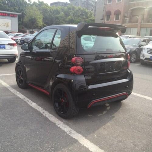 ABS Plastic Unpainted Rear Trunk Wing Rear Lip Spoiler For Merced-Benz Smart Fortwo Foufour 451 453 Spoiler 2009-2019