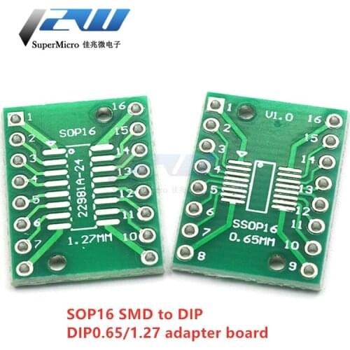 TSSOP16 SSOP16 SOP16 Transfer Board 10PCS DIP Pin Step Board Adapter