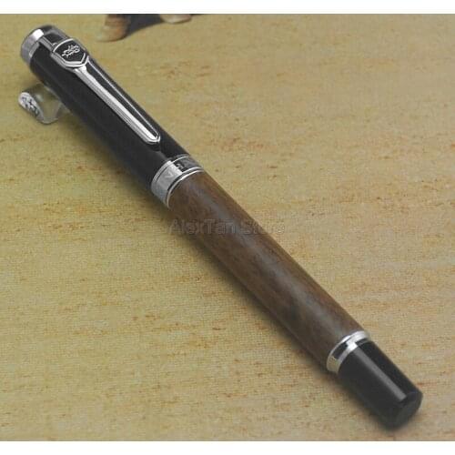 Jinhao Vintage Pear Wood Rollerball Pen Wooden Barrel Writing Signature Pen, Classic Size Office & School Rollerball Pen