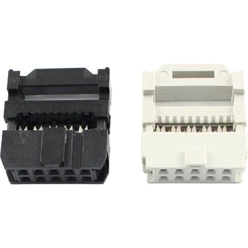 100pcs 2.54mm Pitch 2x5 Pin 10 Pin Cable Connector IDC FC Female Header Socket FC-10