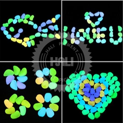 100Pcs Color Luminous Glowing Artificial Stone Aquarium Fish Tank Bonsai Garden Decor Glow In The Dark Pebbles Stones