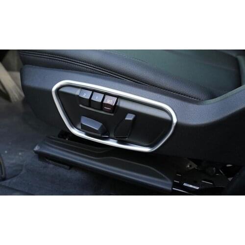 2pcs ABS Chrome Seat Side Frame Trim Accessories For BMW X1 F48 2016 2017 For BMW New 1 series 118i 120i 125i f52 For BMW X2 F47
