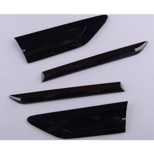 4Pcs Black Side Wing Fender Air Vent Hood Intake Emblem Badge Cover Trim Sticker Fit for VW Tiguan 2nd Gen 2017 2018 2019 2020