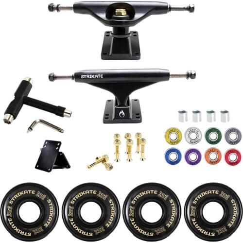 STRIKATE 5Inch Skateboard Trucks 60X45mm Skateboard Wheels Set Skateboard Axle Bridge Skateboard Hardware Kit