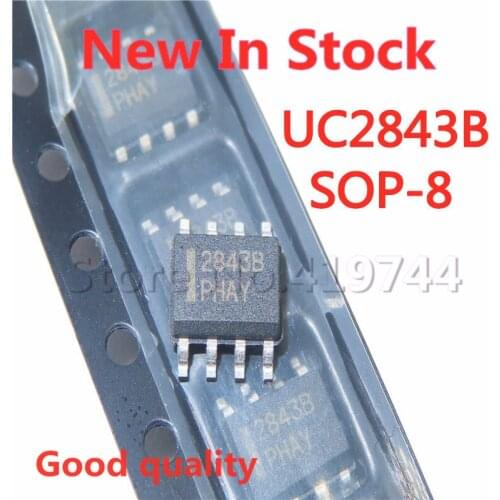 5PCS/LOT UC2843B 2843B SOP-8 UC2843BD1R2G Power switch controller chip In Stock NEW original IC
