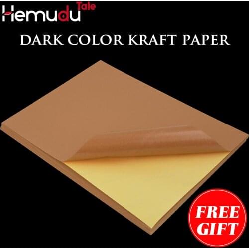 A4 50/100sheets Blank Copy Paper Kraft Matte Printable Self Adhesive Lable paper for Office Laser Inkjet Printer Packaging Lable