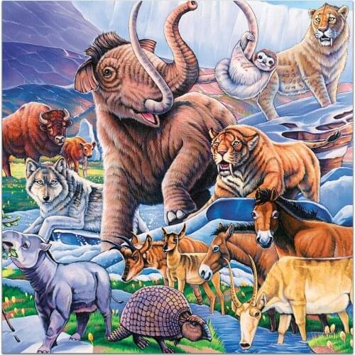 5D DIY Diamond Painting Animals Elephant Tiger Cross Stitch Kit Full Drill Embroidery Art Picture of Rhinestones Home Decoration