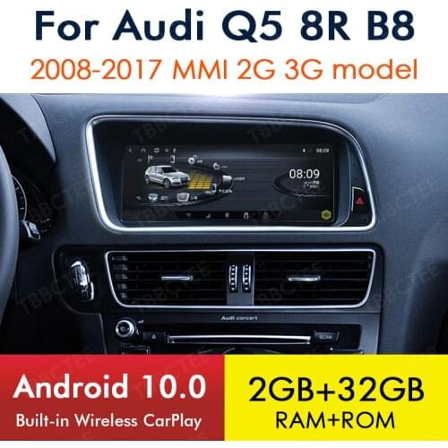 Android 10.0 Wireless CarPlay For Audi Q5 8R B8 2008~2017 MMI 2G 3G Car Multimedia player GPS Navi Map Stereo Bluetooth WiFi HD