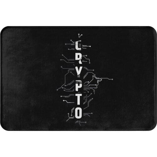 Blockchain Crypto Miners Anti-Slip Doormat Bath Mat Digital Blockchain Hallway Carpet Welcome Rug Indoor Decorative