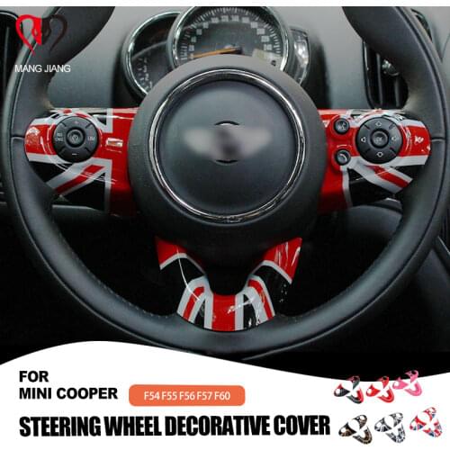 Interior Cover Sticker Steering Wheel Decoration Cover for mini cooper F60 F55 F54 F56 F57 Countryman Clubman car accessories