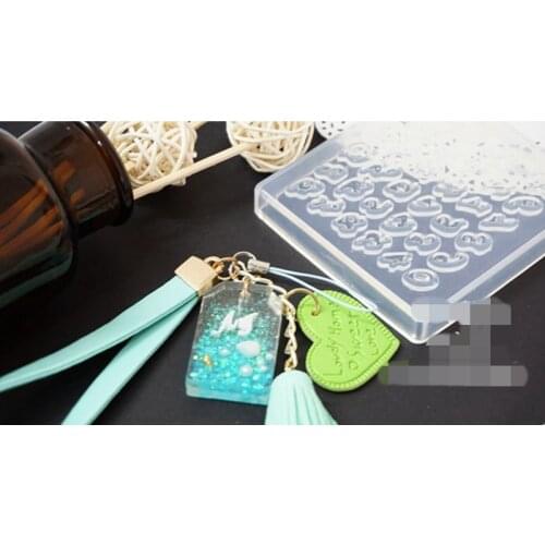 New Letters and numbers combination Liquid silicone mold DIY resin jewelry pendant necklace pendant mold resin molds for jewelry