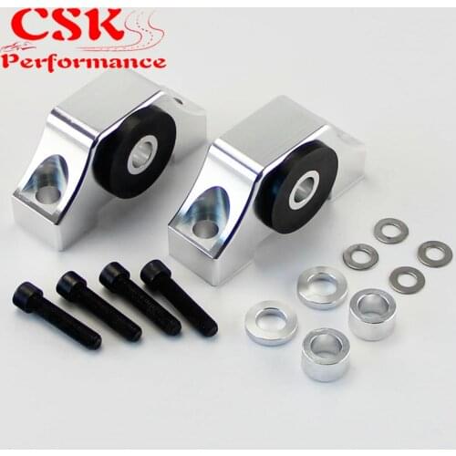 Billet Motor Torque Mounts Kit Fits For Honda Civic EG EK D16 B16 B18 B20 92-00 Silver