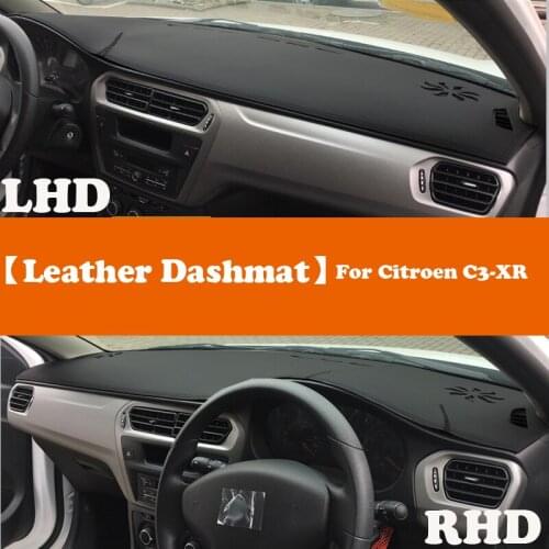Leather Dashmat Accessories Car-Styling Dashboard Covers Pad Dash Mat Sunshade For Citroen C3-XR C3 xr 2013 2014 2015 2016-2018
