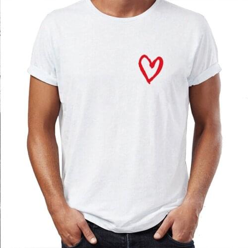 Valentines Day Shirt Mens Heart Shape Graphic 2020 Funny T Shirts Men Plus Size Casual Print Streetwear Tops Graphic Tees
