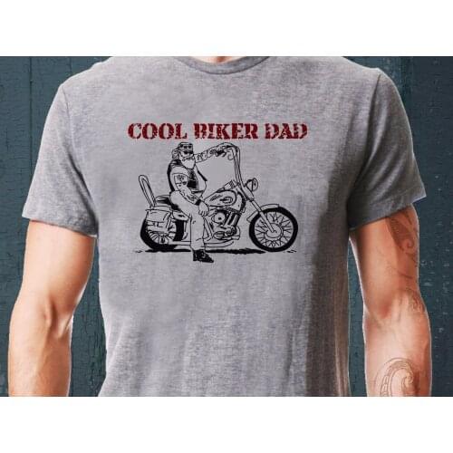 2019 Hot Sale Print Mens Summer 100% cotton Biker Dad Fun Cartoon T-Shirt WorldS Best Ideal Gift For A Great Dad Tee Shirts