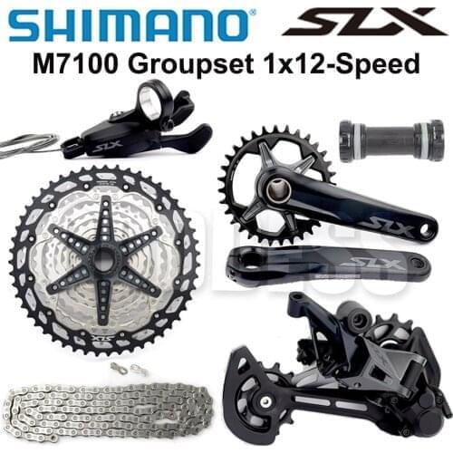 SHIMANO DEORE SLX M7100 Groupset 1x12-Speed 10-51T 32T 34T 170 175mm Crankset Mountain Bike Groupset M7100 Rear Derailleur