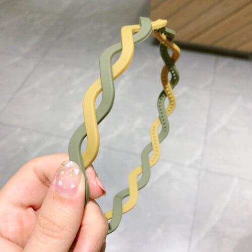 Non-slip Retro Hair Hoop Headbands Twist Hairband For Women Girls Handmade Bezel Hair Accessories Plastic Jewelry Making 2021