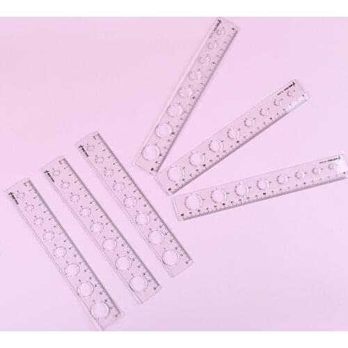 1pcs Plastic Measuring Tool Math office for school 2021 kawaii stationery for primary school accessories Sewing ruler Wholesale
