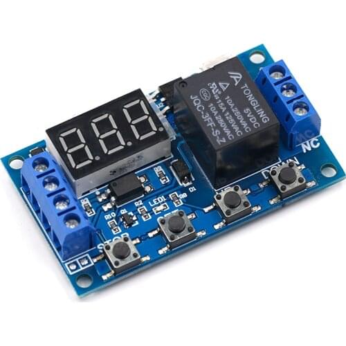 1 Channel 5V Relay Module Time Delay Relay Module Trigger OFF / ON Switch Timing Cycle 999 minutes for Arduiino Relay Board Rele