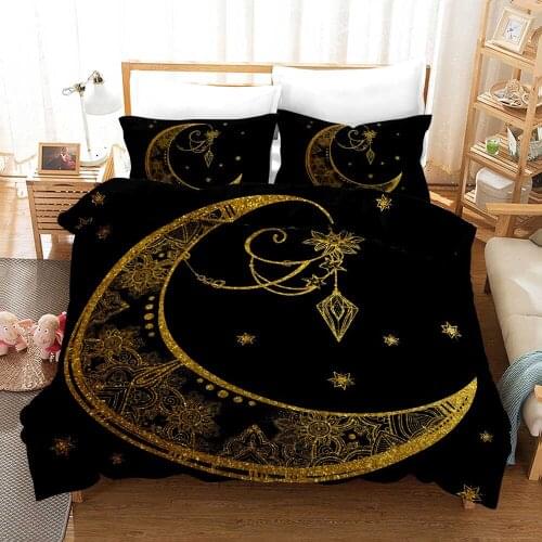 Luxury 3D Bedding Set King Black Gold Scorpion Queen Meteor Scorpio Duvet Cover Constellation Bed Sets single Bedclothes