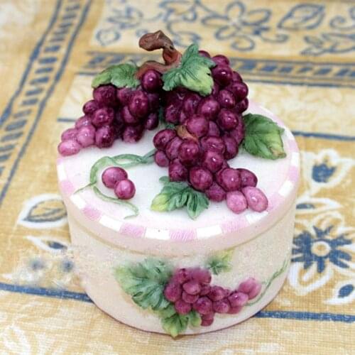 Silicone Mold Handmade Chocolate Mould Jewelry Box Molds Fruit Grape Juice Resin Aroma Stone Moulds Silicone Rubber PRZY No.l001