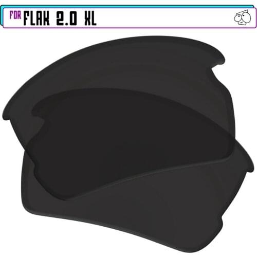 EZReplace Polarized Replacement Lenses for - Oakley Flak 2.0 XL Sunglasses - Black