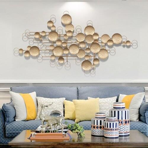 Modern Luxury Wrought Iron Wall Sticker Decoration Office Store Club Wall Hanging Crafts Home Livingroom Wall Mural Accessories