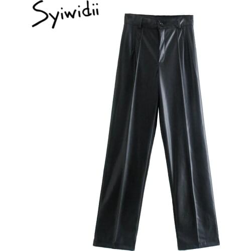 Женские кожаные брюки Syiwidii China At AliExpress