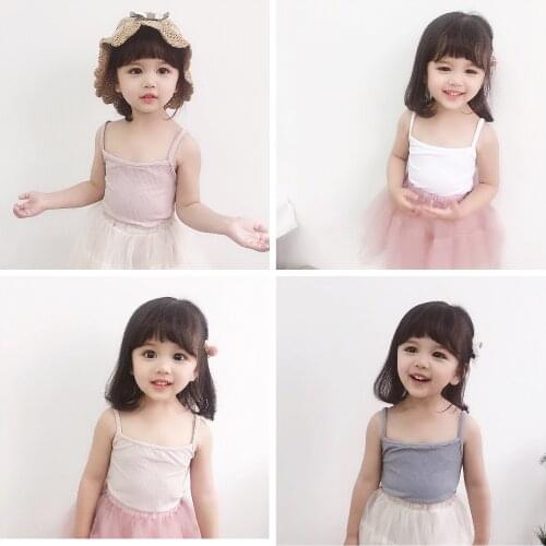 2020 South Korea Girls Top Baby Children Tops girls vest