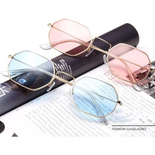 Vintage Luxury Eyeglasses Metal Frame Polygon Sun Glasses For Women Men Travel Gafas Eyewear Vintage Sunglasses Shades Oculos