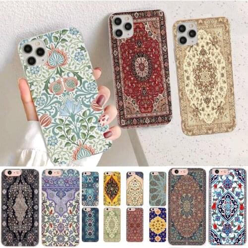 YNDFCNB Persian carpet Floral pattern Phone Case for iPhone 11 12 pro XS MAX 8 7 6 6S Plus X 5S SE 2020 XR case