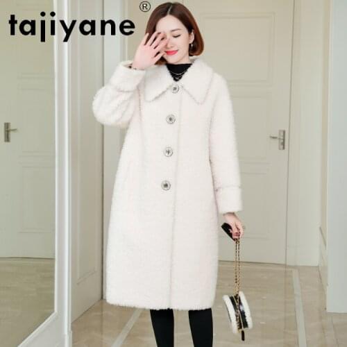 Women Clothes Winter 2021 Real Fur Coat Woman 100% Wool Jackets Female Sheep Shearing Jacket Long Coats Casaco TN781