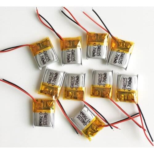 10 pcs 3.7V 40mAh 401215 li ion lithium polymer Lipo rechargeable battery for MP3 MP4 MP5 DIY bluetooth headset video pen