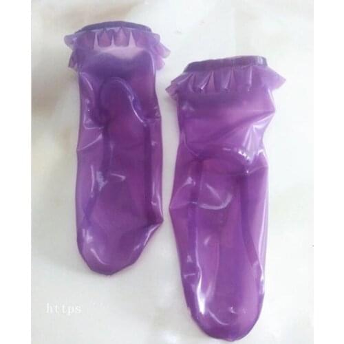 100% Latex Unisex latex fetish color sock rubber short Skin color size S,M,L
