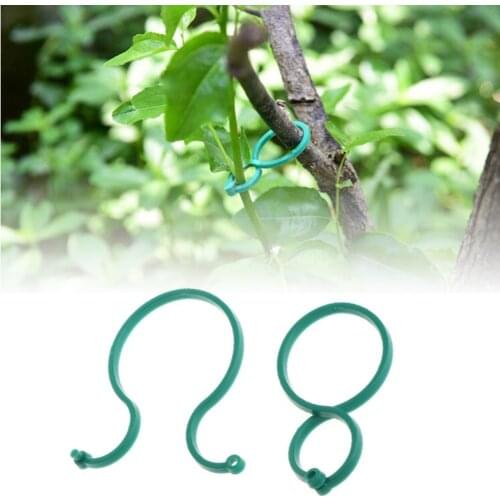 100pcs Garden Tools Vine Support Binder Plant Clips Twine Clamp Tomatoes Cucumbers Fruit Farm Greenhouse Home Vegetable Holder