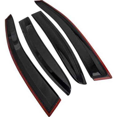4Pcs Smoke Window Visors Guard Rain Sun Shade Deflector for Subaru WRX STI 2015-2019 Left, Right, Front, Rear for JMD Style