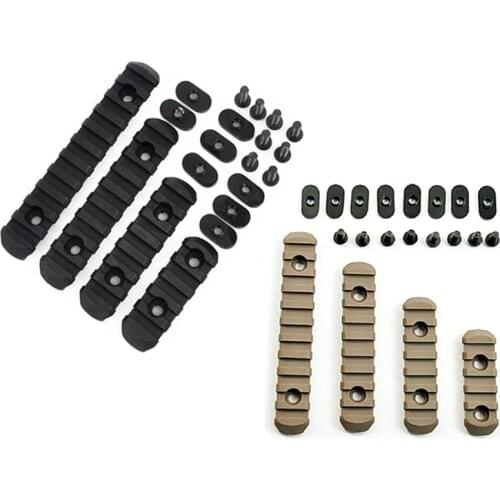 4PCS /SET Hunting Accessories Rail Scope Mount Rifle Airsoft Flashlight Rail Nylon MOE Guide Rail