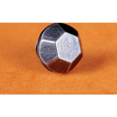 50pc10MM Antique Silver Hexagon Flat Fasteners Rivet Leathercraft Studs Decorative