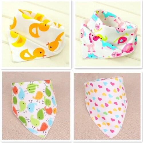 6pcs/lot New Baby Cotton Bib/Infant Saliva Towels/Baby Accessories Bibs /Newborn Wear Cartoon/Head Scarf ftrk0003