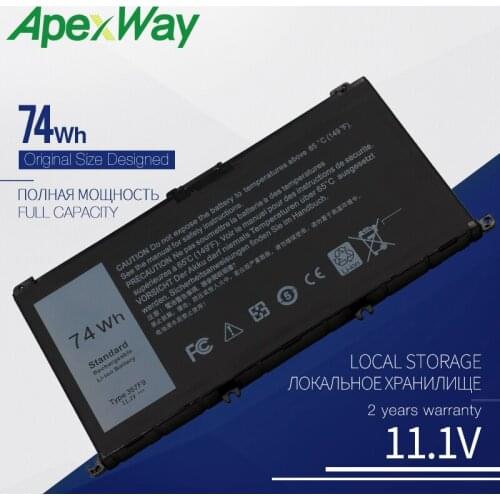 ApexWayr battery for Dell Inspiron 357F9 15-7000 7559 7557 7566 7567 5576 INS15PD-1548B INS15PD-1748B INS15PD-1848B 11.1V 74WH