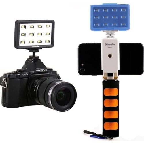 CM-PL12B II High CRI>95 Super Bright Portable Multi-functional Mini LED Video Light for Smartphone and Camera