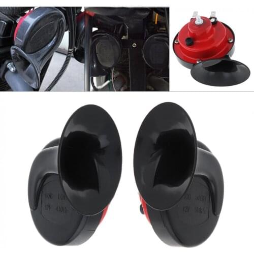 Snail Horn 2pcs Red 12V Air Treble 4 Inch Snail Horn for Car / Motorcycle / Electric Car
