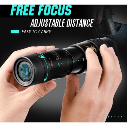 Hot Pre-sale 4K 10-300X40mm Super Telephoto Zoom Monocular Telescope FMC Zoom Waterproof Bak 4 Professional HD ED Glass With Tri