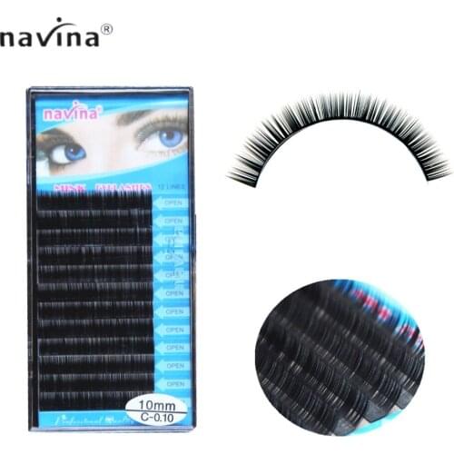 Navina False Eyelash J/B/C/DL faux mink hair silk lashes eyelash extensions false mink eyelash extensions 3d 6d curl lashes